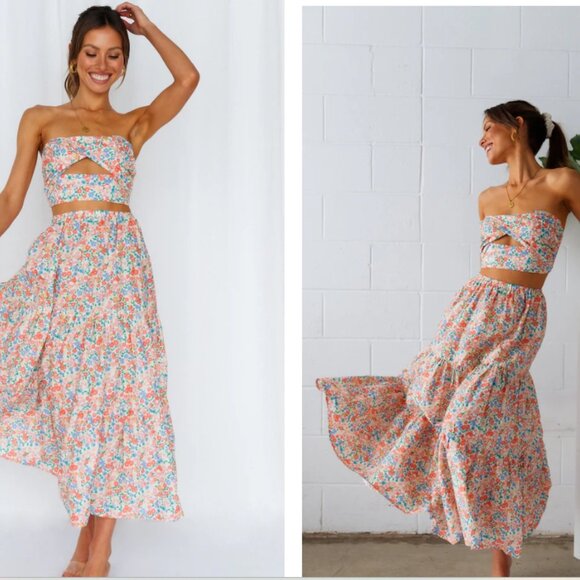 Hello Molly Dresses & Skirts - Hello Molly So Particular Maxi Skirt Set Small